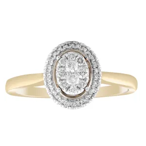 0.25Ct Round Brilliant Diamond Engagement Ring In 9Ct Yellow Gold