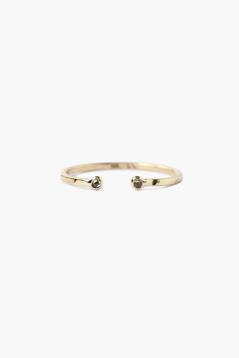 14k Champagne Diamond Toe Ring