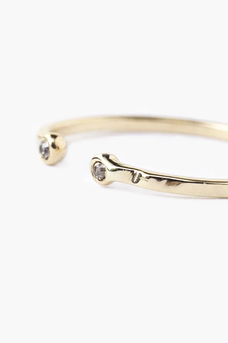 14k Champagne Diamond Toe Ring