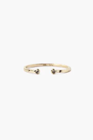 14k Champagne Diamond Toe Ring