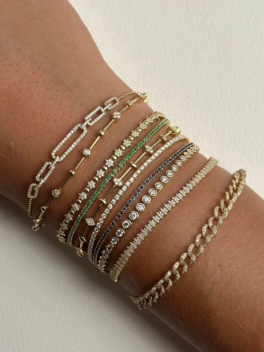 14K Emerald Tennis Bracelet