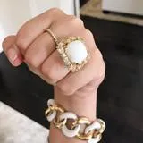18kt Ebony Wood and Gold Link Bracelet