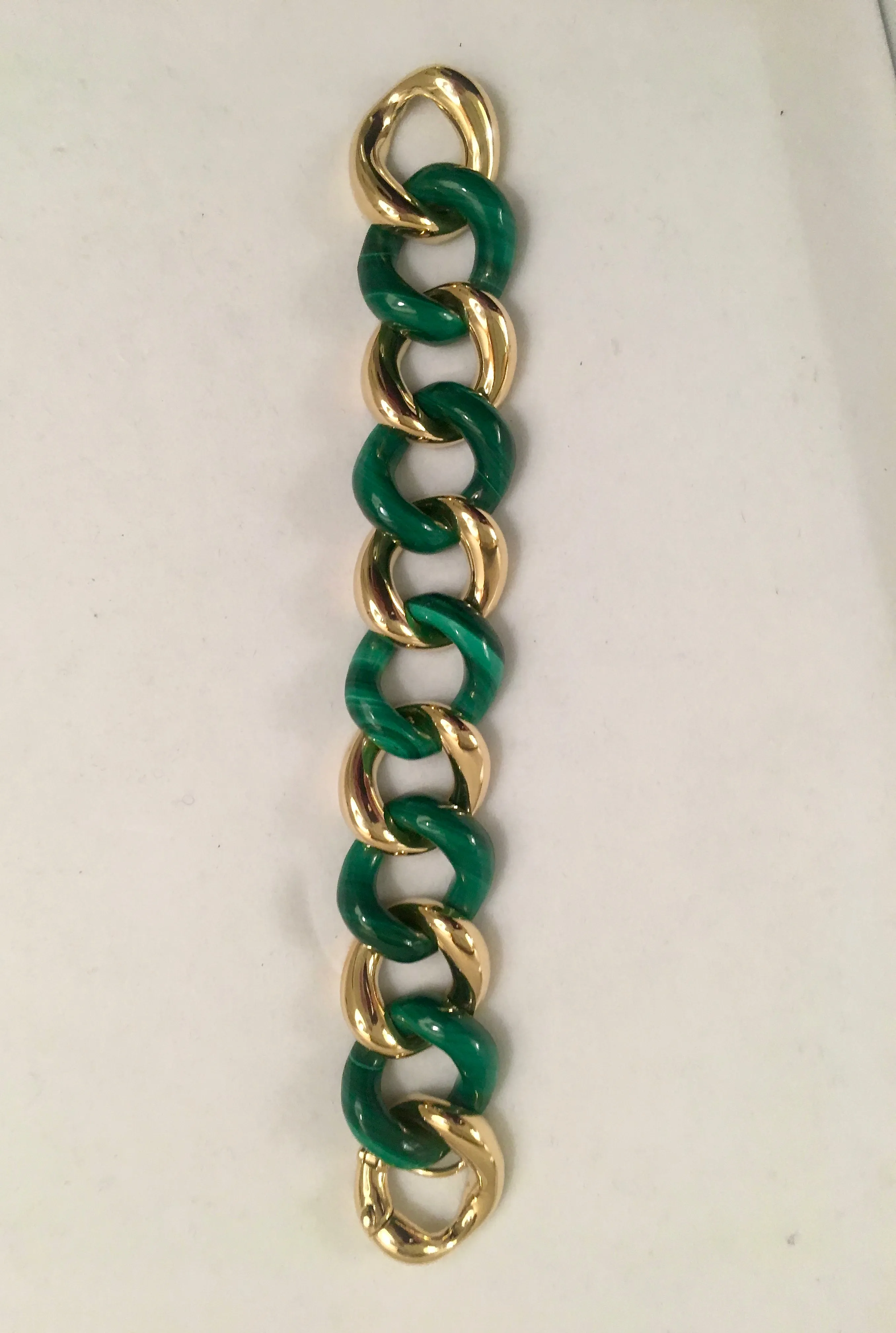 18kt Ebony Wood and Gold Link Bracelet