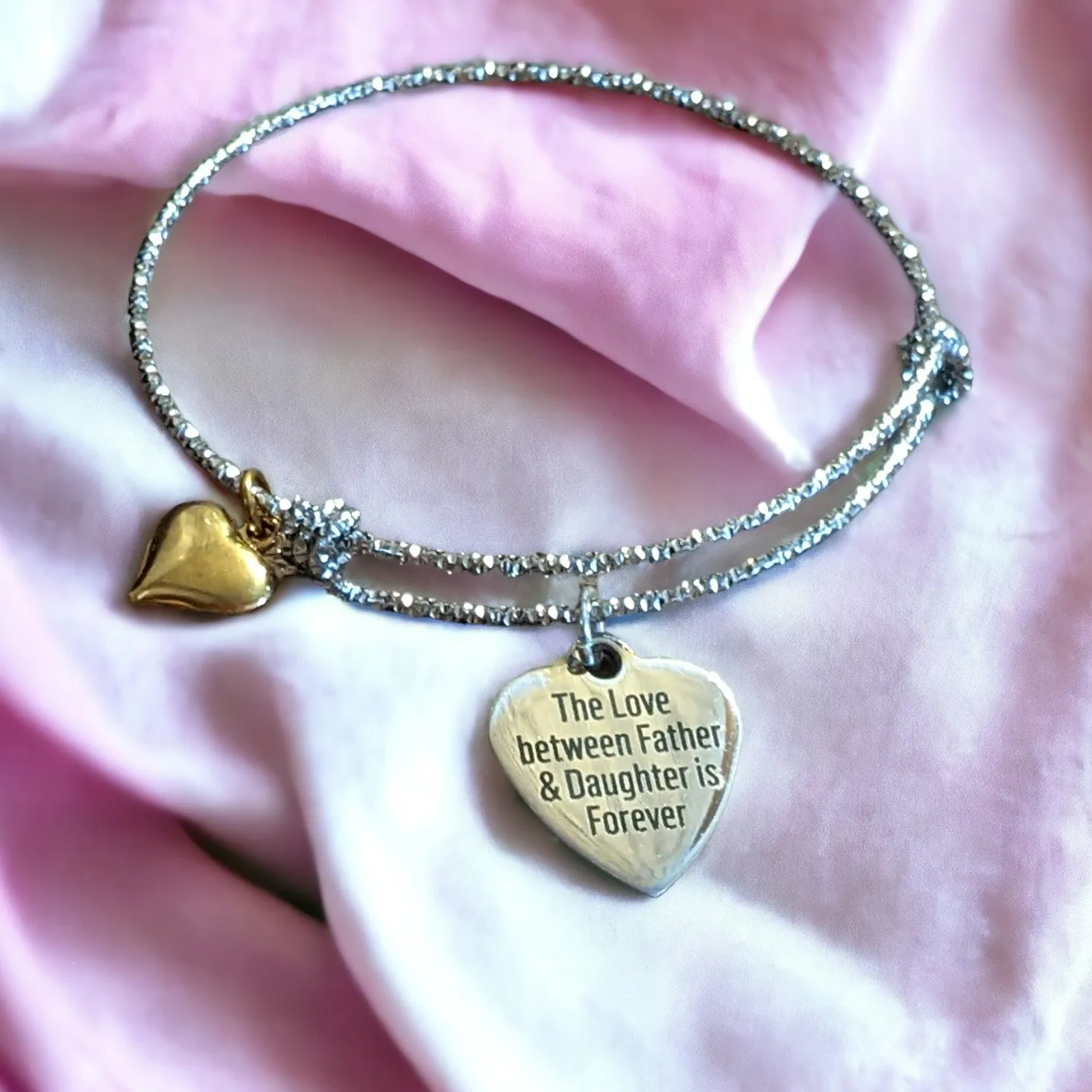 2-Tone The Love Between a FATHER and a DAUGHTER bangle