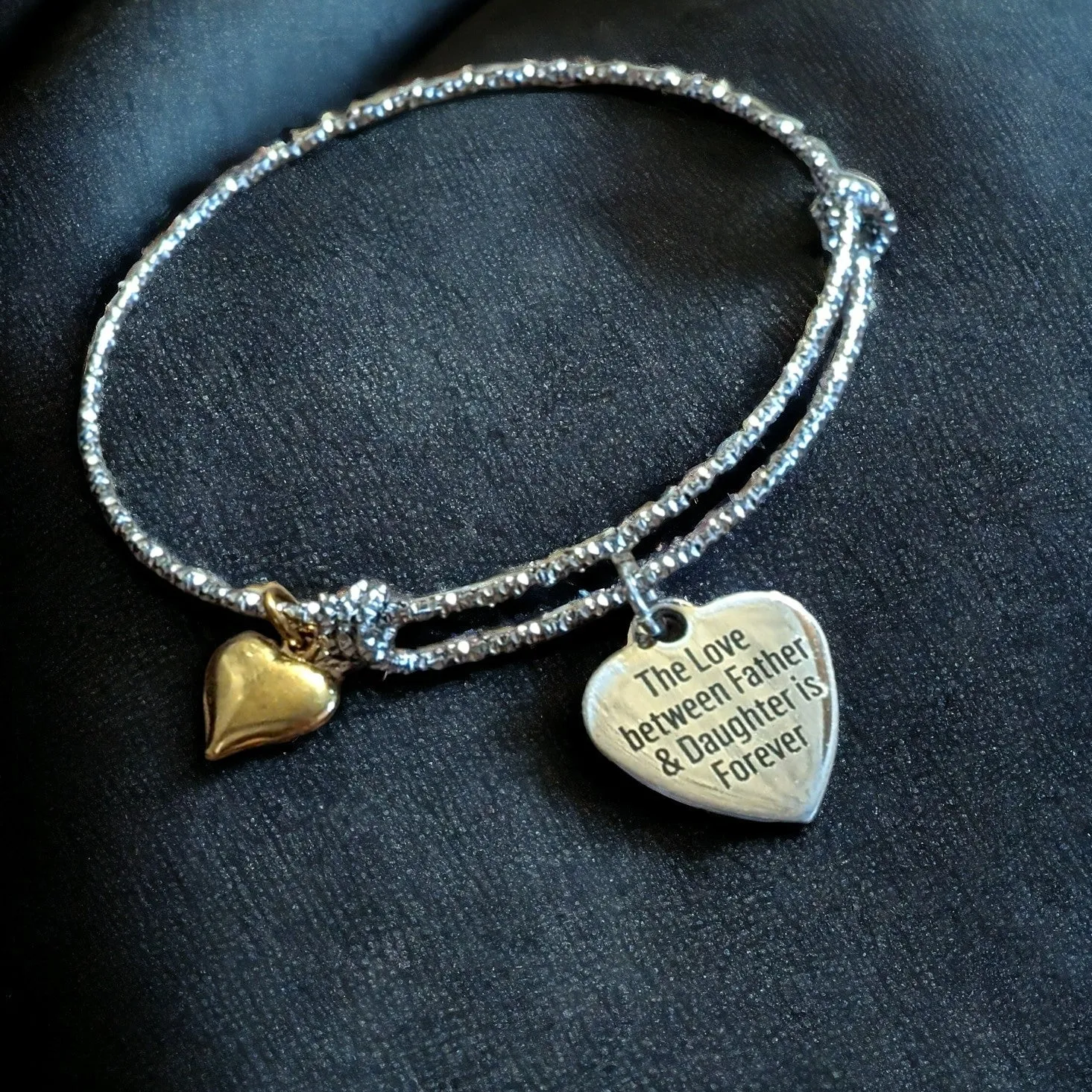 2-Tone The Love Between a FATHER and a DAUGHTER bangle