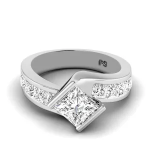 2.10-4.60 CT Princess Cut Lab Grown Diamonds - Engagement Ring