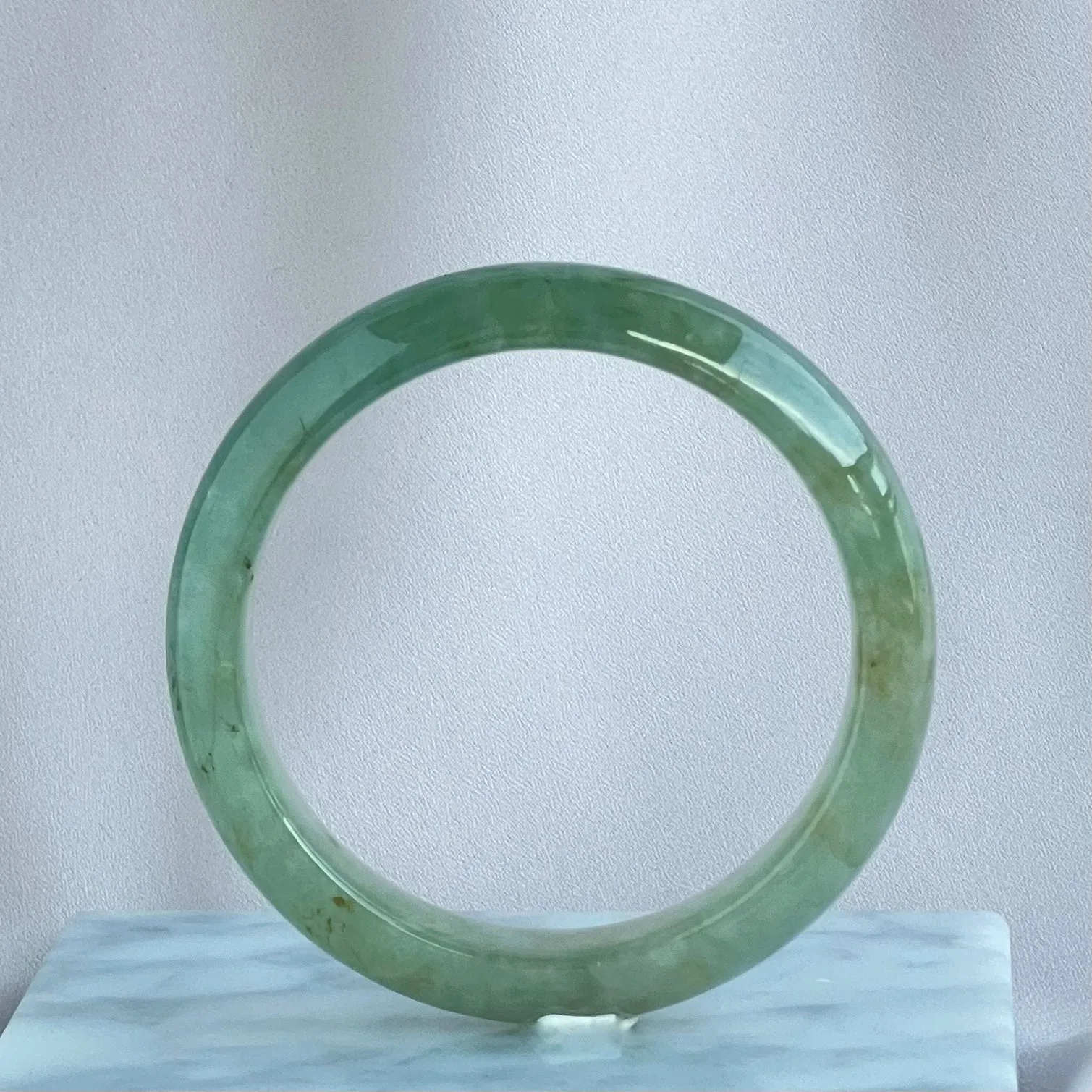 62358 58.3mm Green Type A Jadeite Bangle