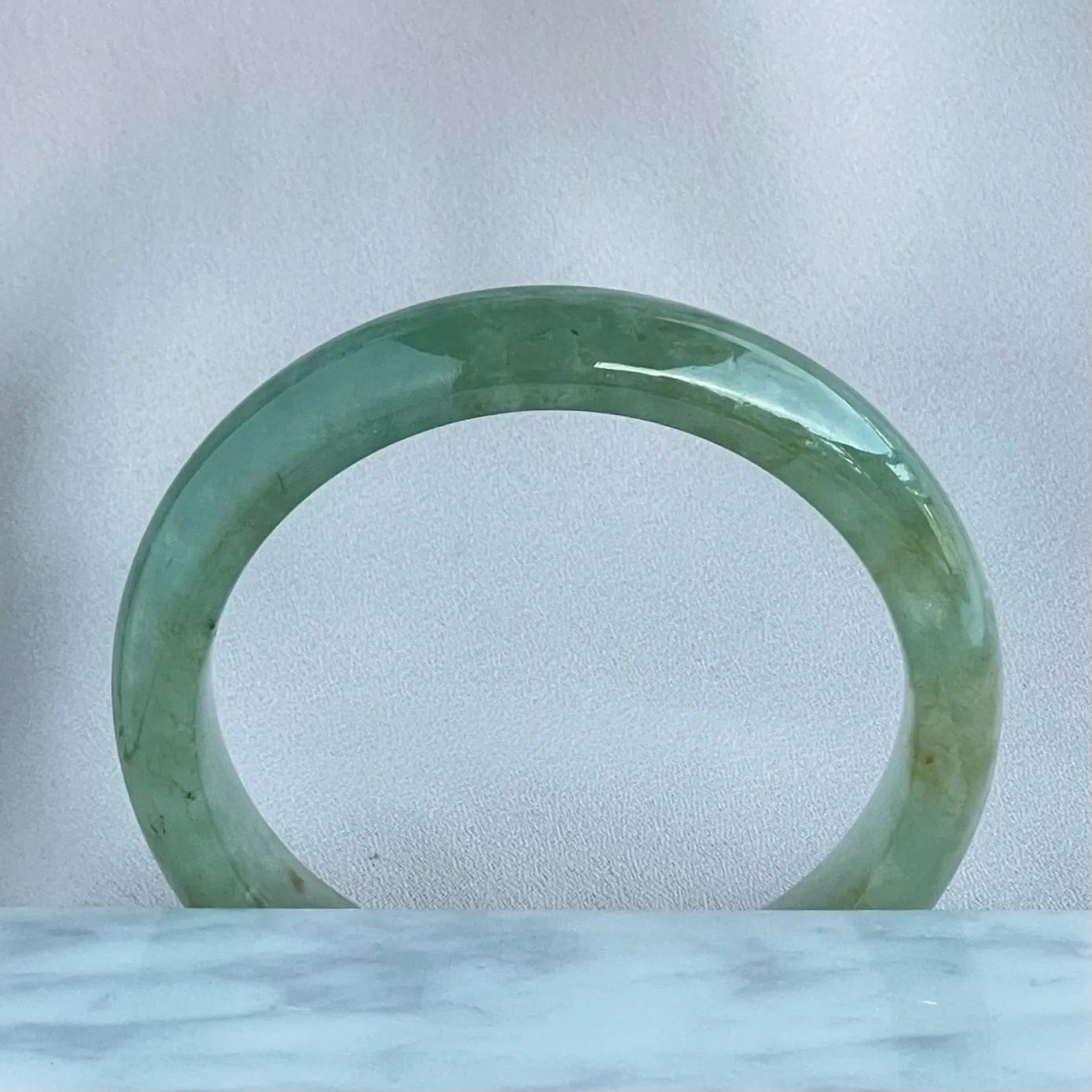 62358 58.3mm Green Type A Jadeite Bangle