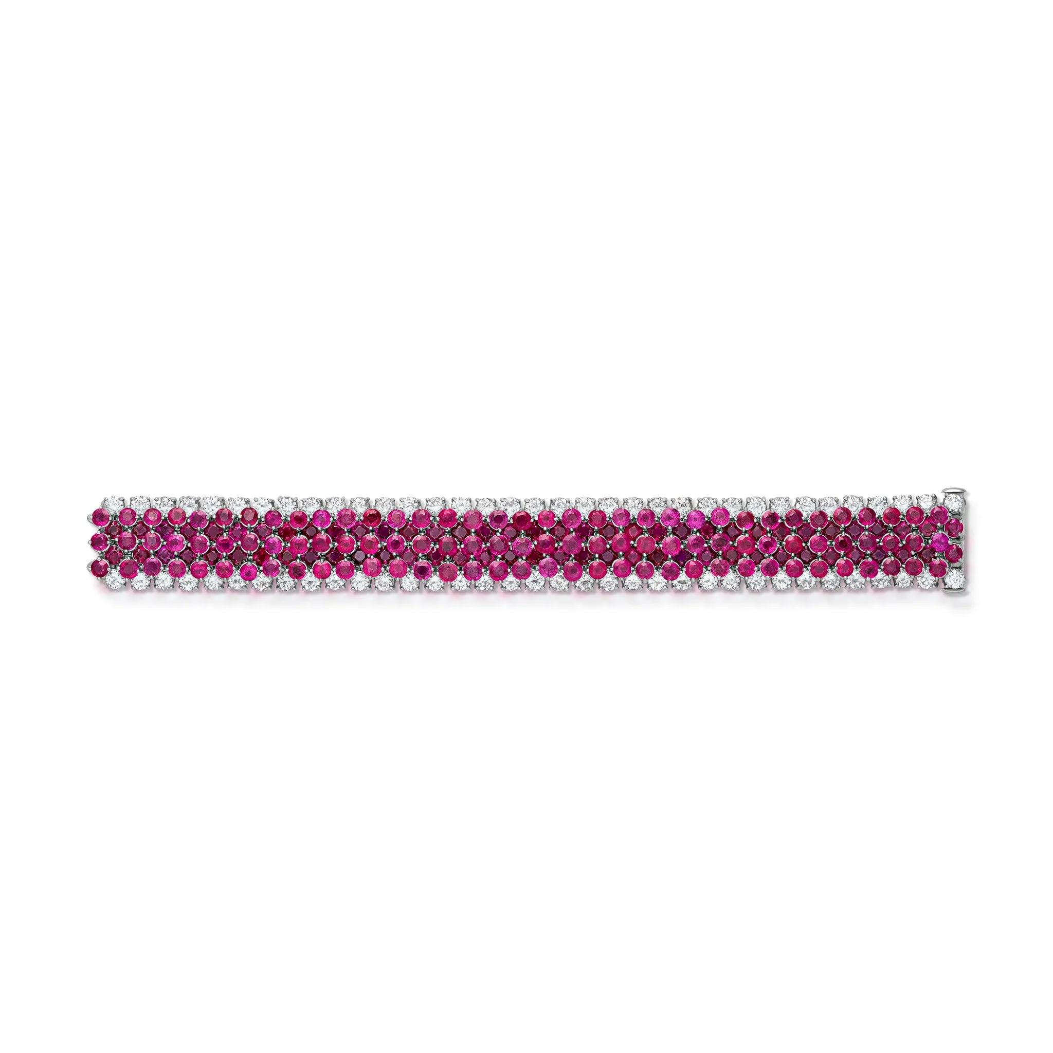 64.95 Carat Estate Ruby and Diamond Bracelet