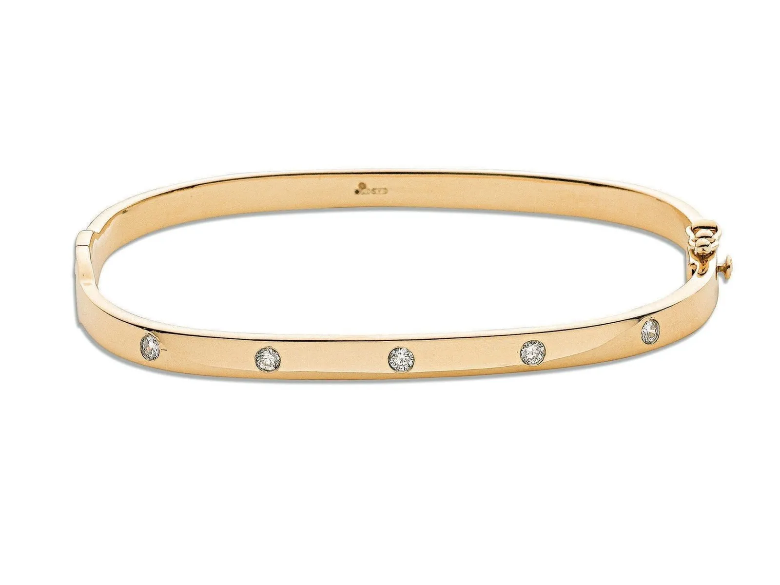 9ct Yellow Gold 0.20ct Diamond Bangle