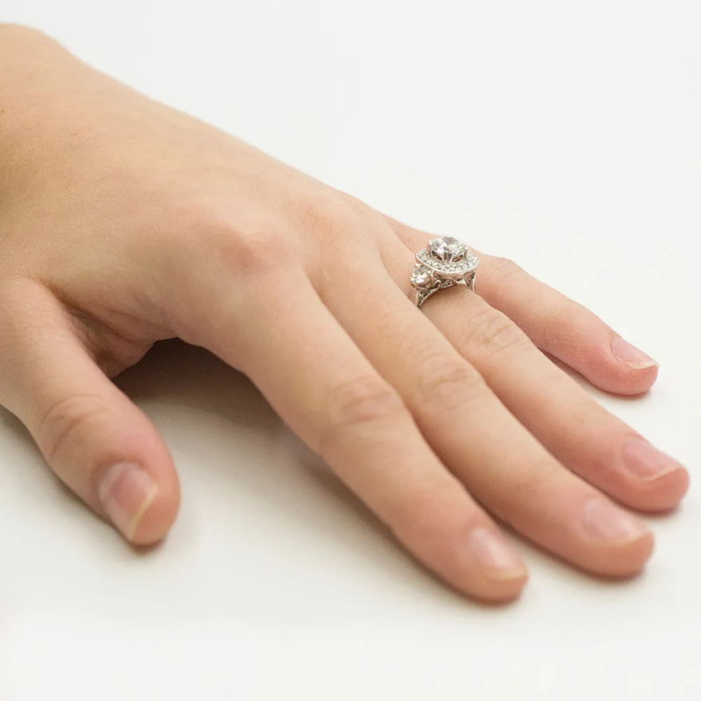 Amavida PlatinumGounting with Side Diamonds