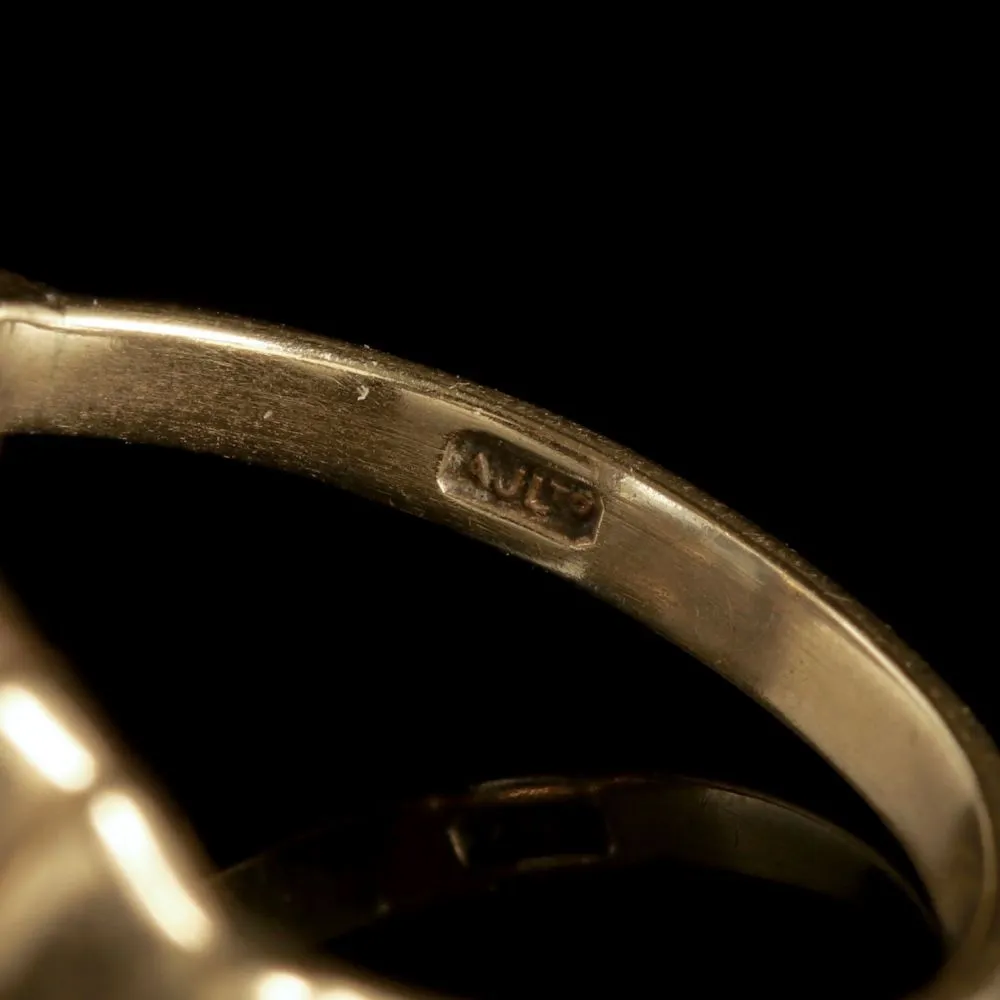 Blue Topaz Cocktail Ring 9Ct Gold Circa 1940