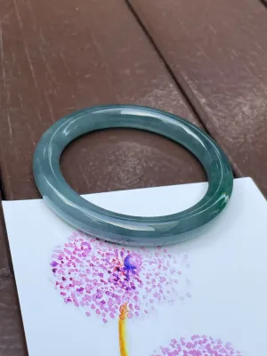Blue With Green Jade Bangle | 59mm (NJBA100)
