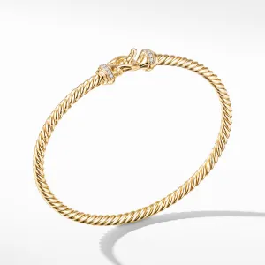 Buckle Bracelet in 18K Yellow Gold with Diamonds