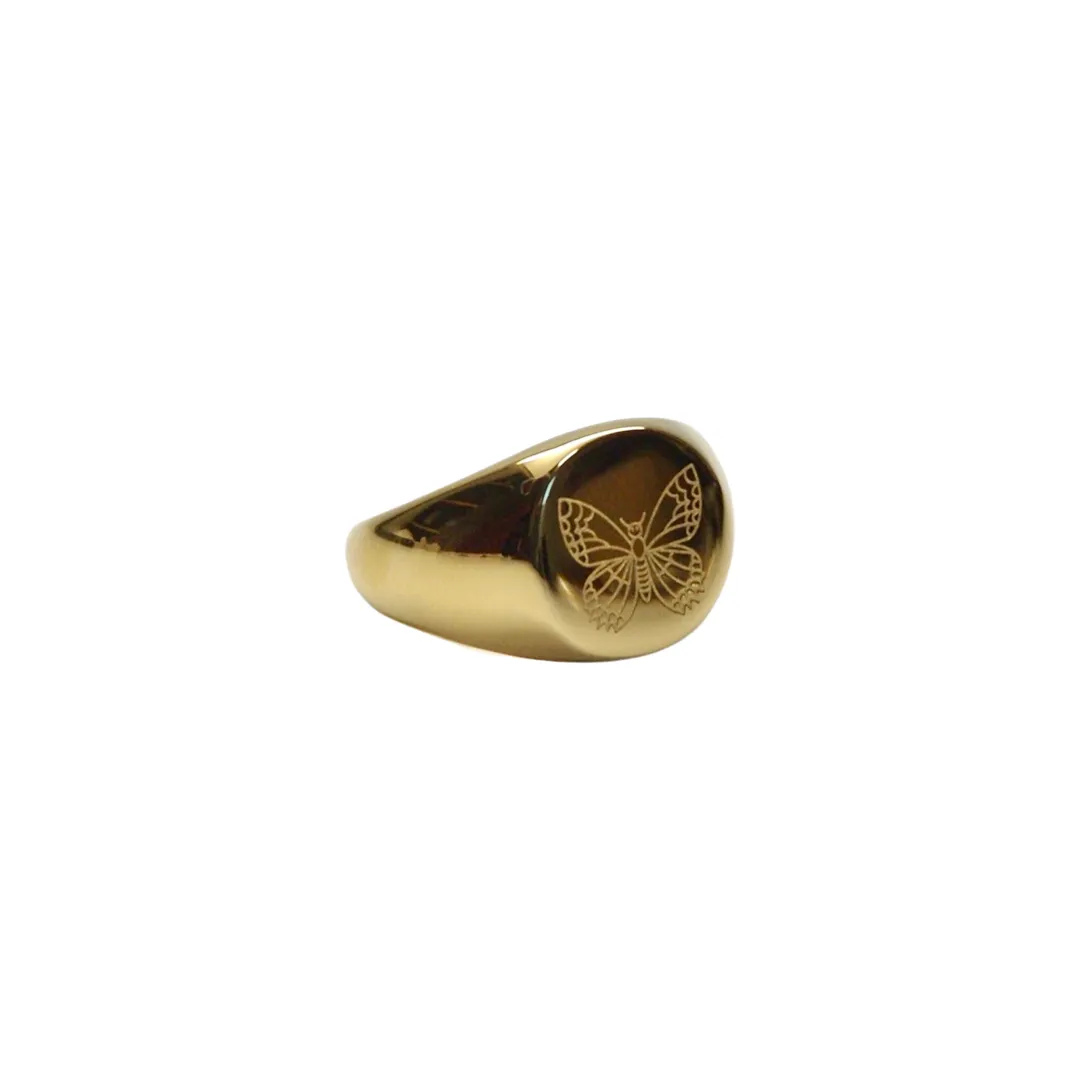 Butterfly Signet Ring