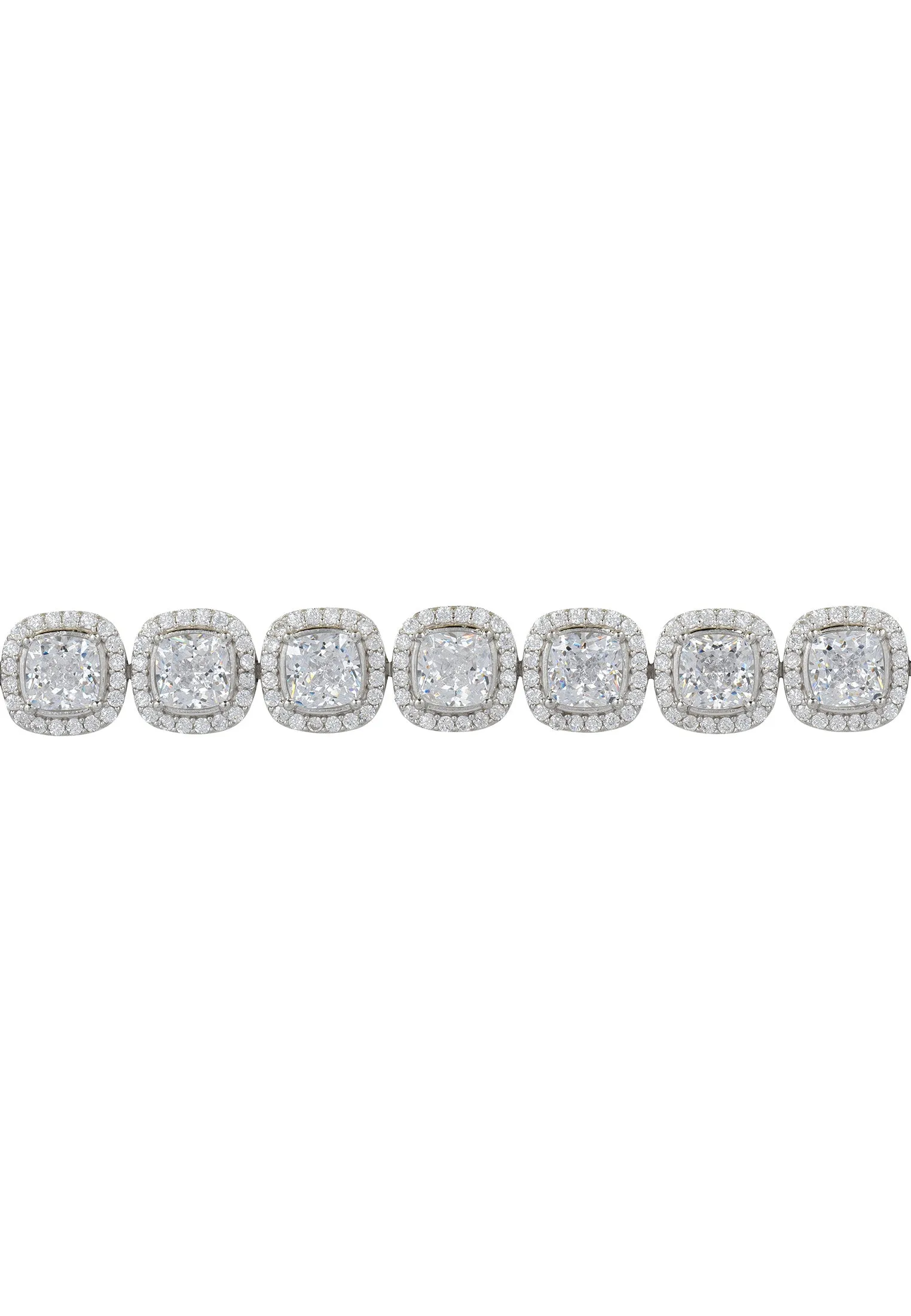 Charleston Art Deco Tennis Bracelet Silver