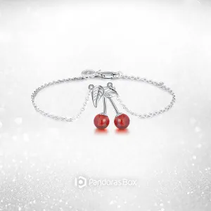 Cherry Berry Sterling Silver Bracelet