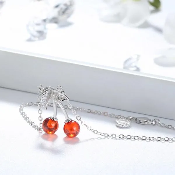 Cherry Berry Sterling Silver Bracelet