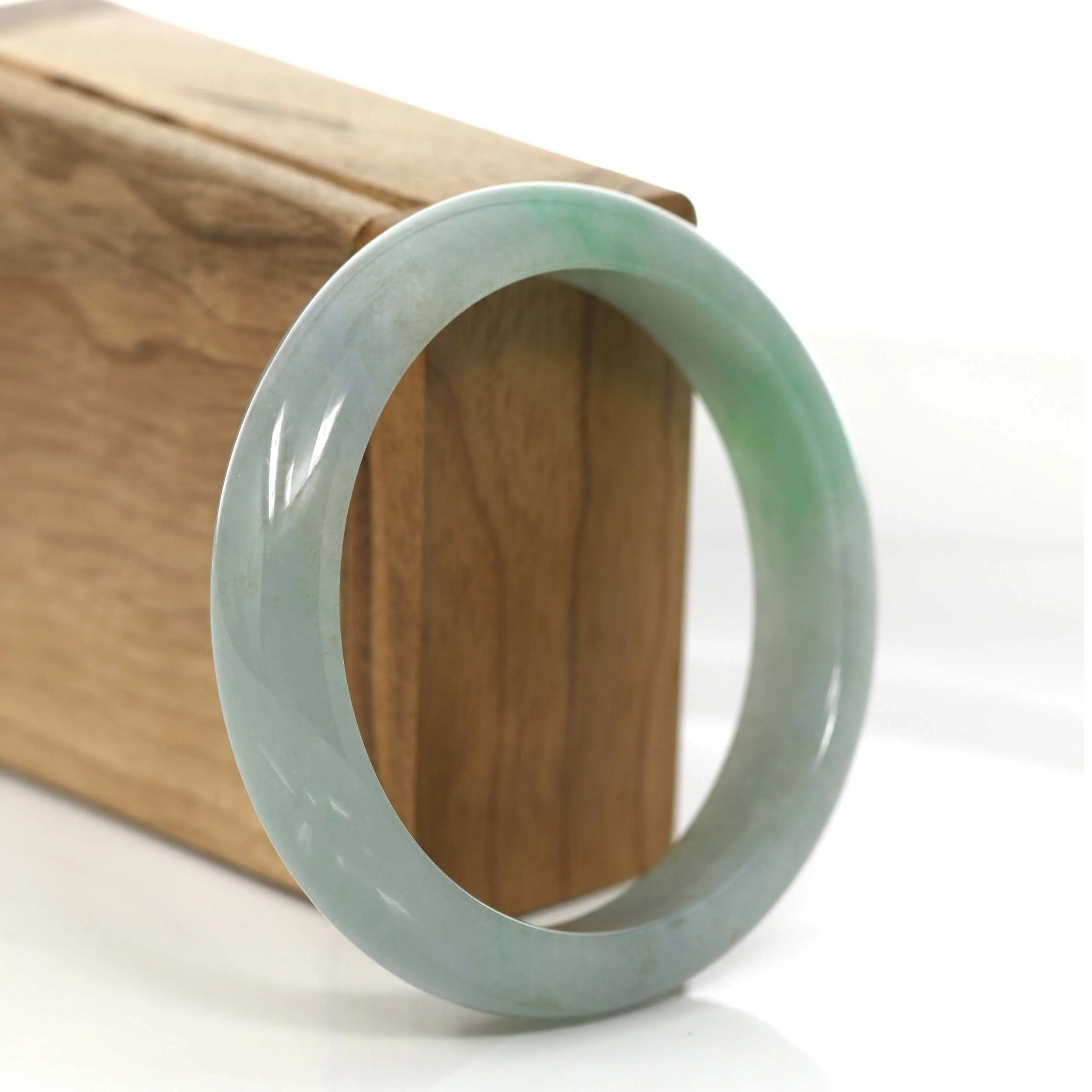Classic Forest Green Natural Burmese Jadeite Jade Bangle (58.72 mm) #751