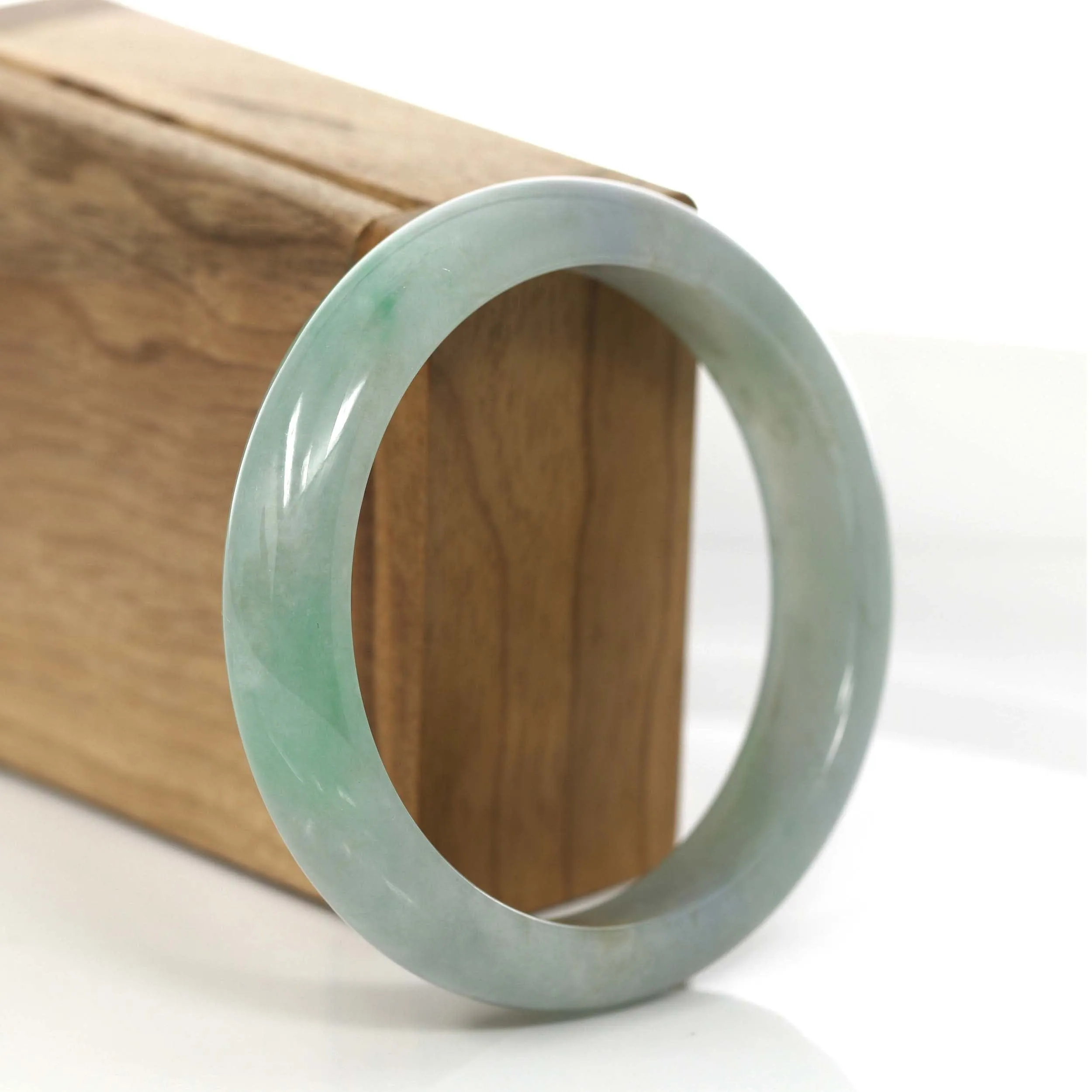 Classic Forest Green Natural Burmese Jadeite Jade Bangle (58.72 mm) #751