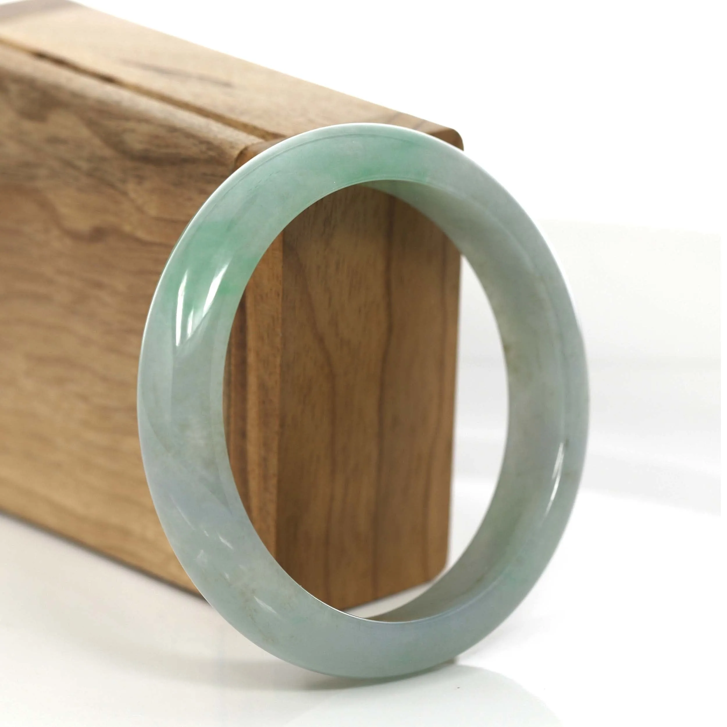 Classic Forest Green Natural Burmese Jadeite Jade Bangle (58.72 mm) #751