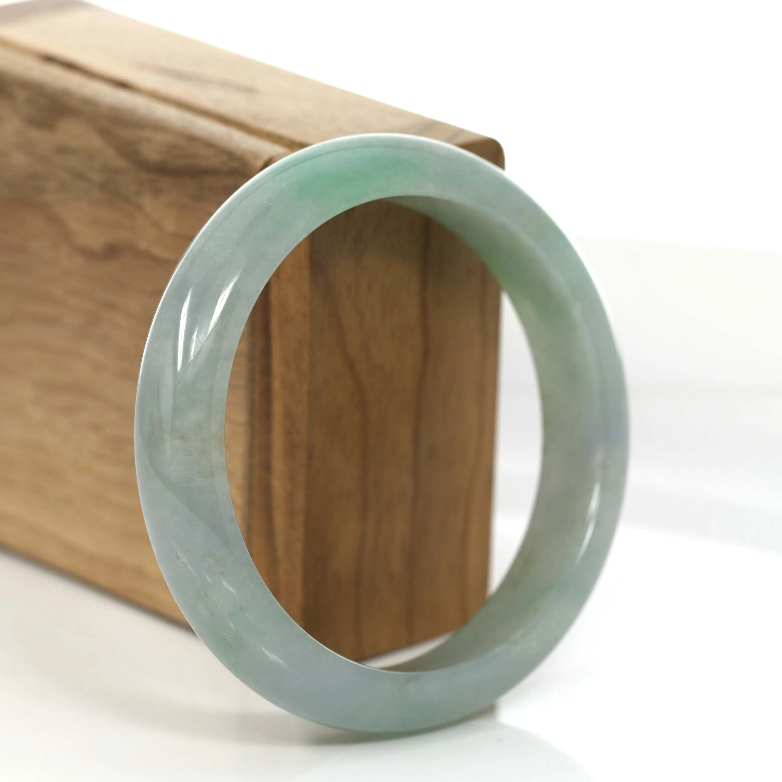 Classic Forest Green Natural Burmese Jadeite Jade Bangle (58.72 mm) #751