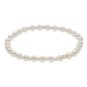 Classic Grateful Pattern Bead Bracelet-Pearl
