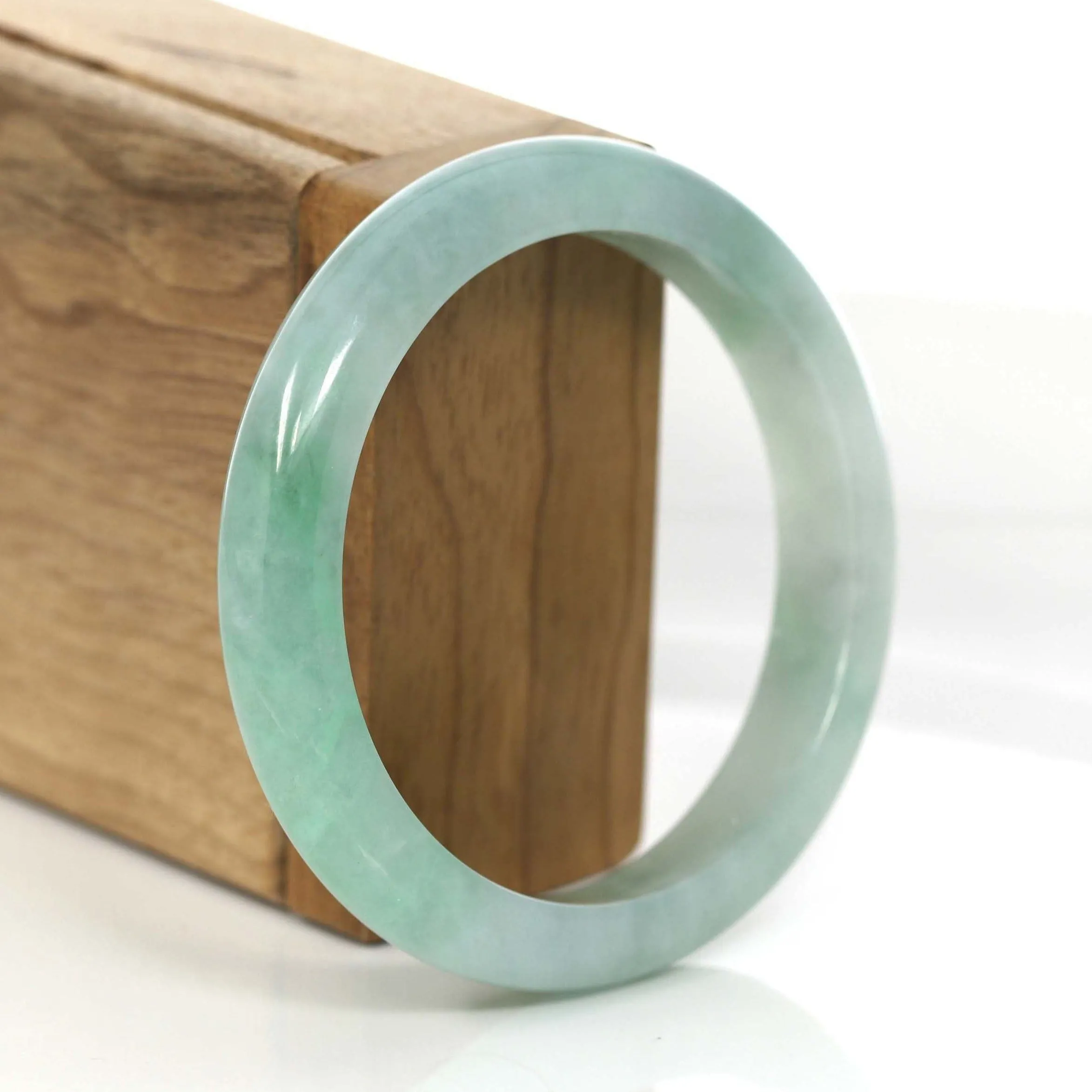 Classic Green Natural Burmese Jadeite Jade Bangle (56.90 mm) #737