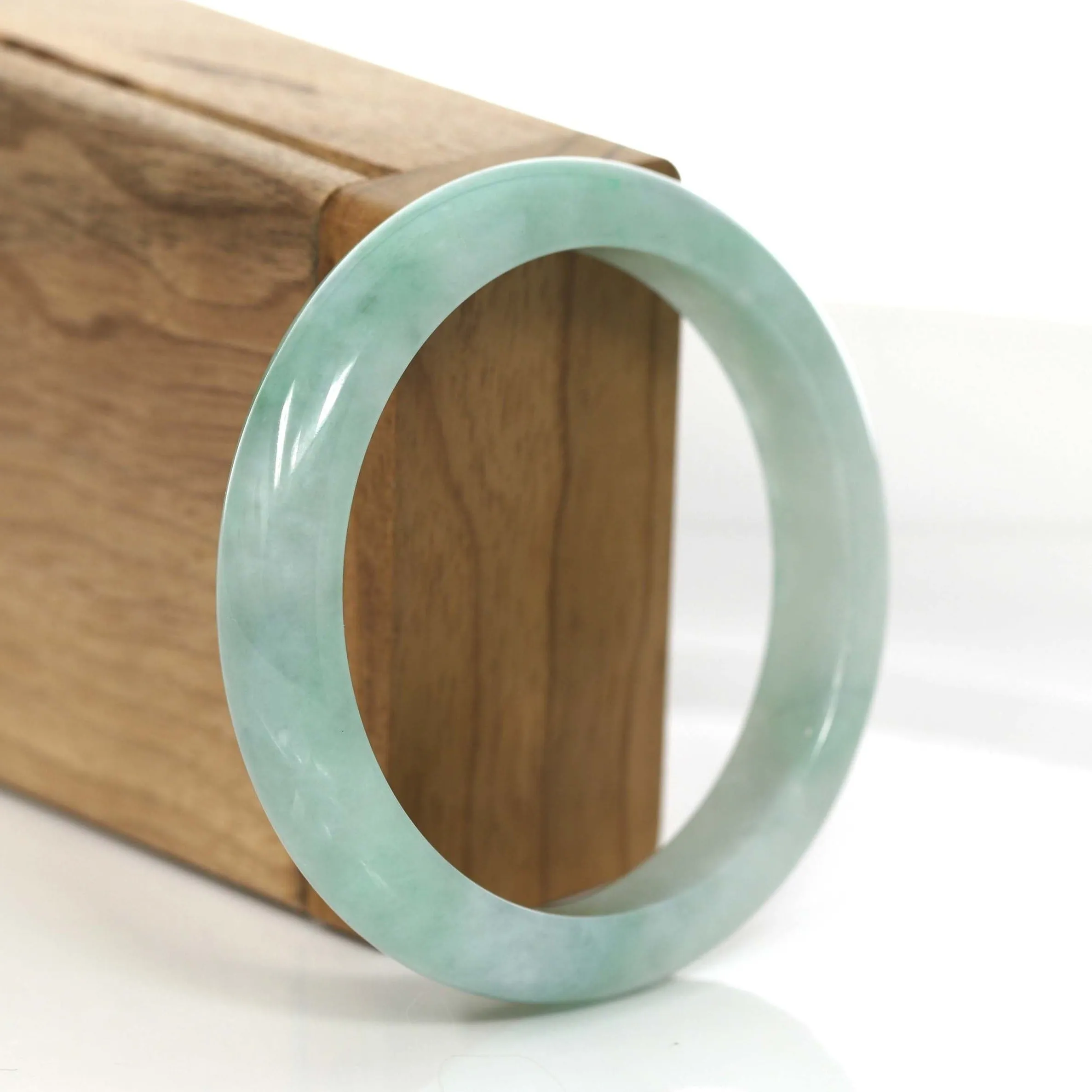 Classic Green Natural Burmese Jadeite Jade Bangle (56.90 mm) #737