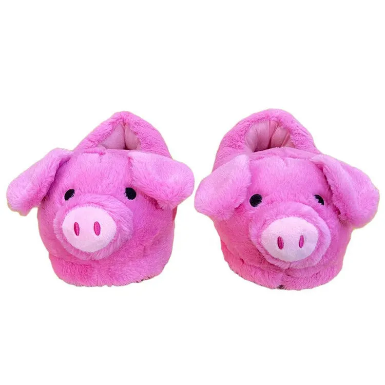 Cute Graffiti Pig Plush Slippers