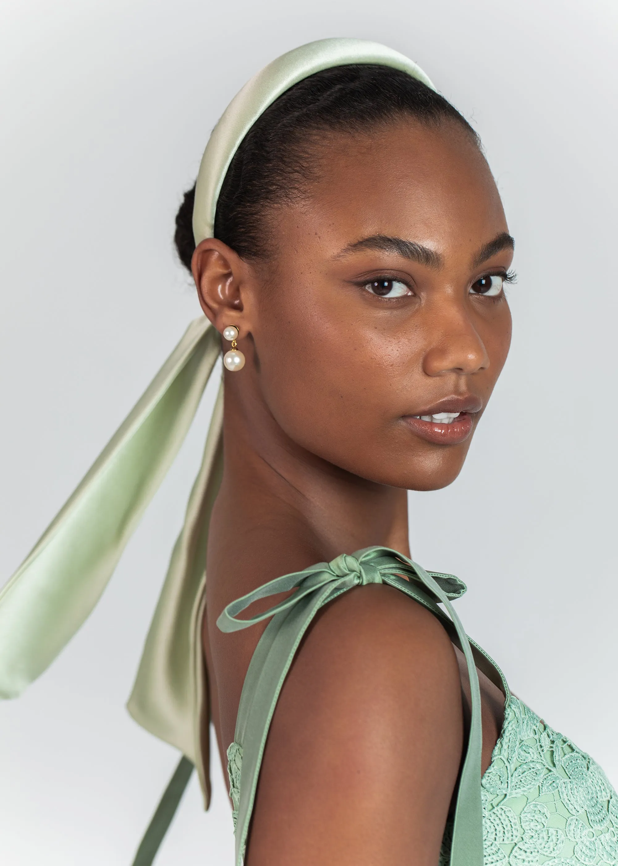Dayanna Scarf Headband -- Pistachio