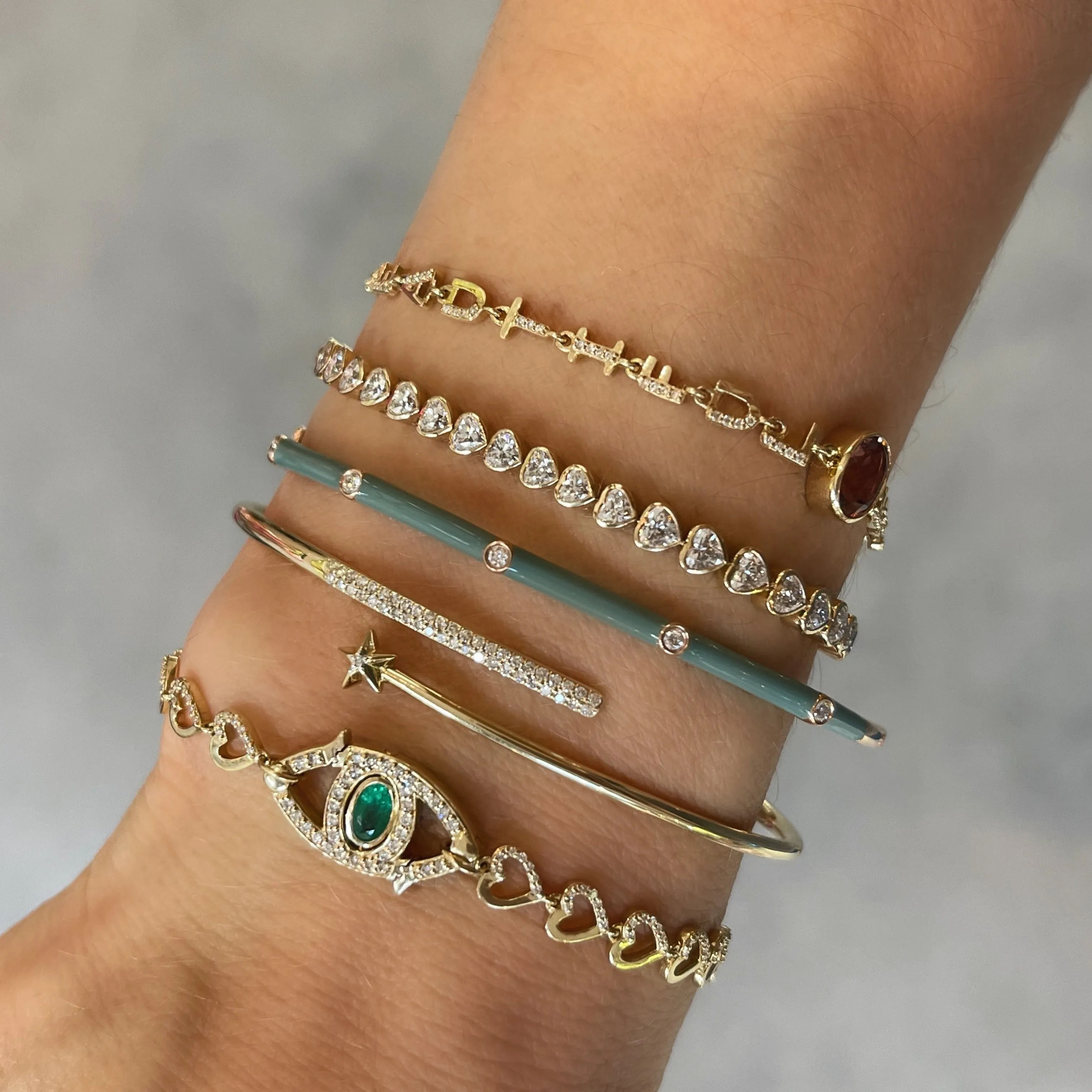 Diamond or Gemstone Closure Bracelet