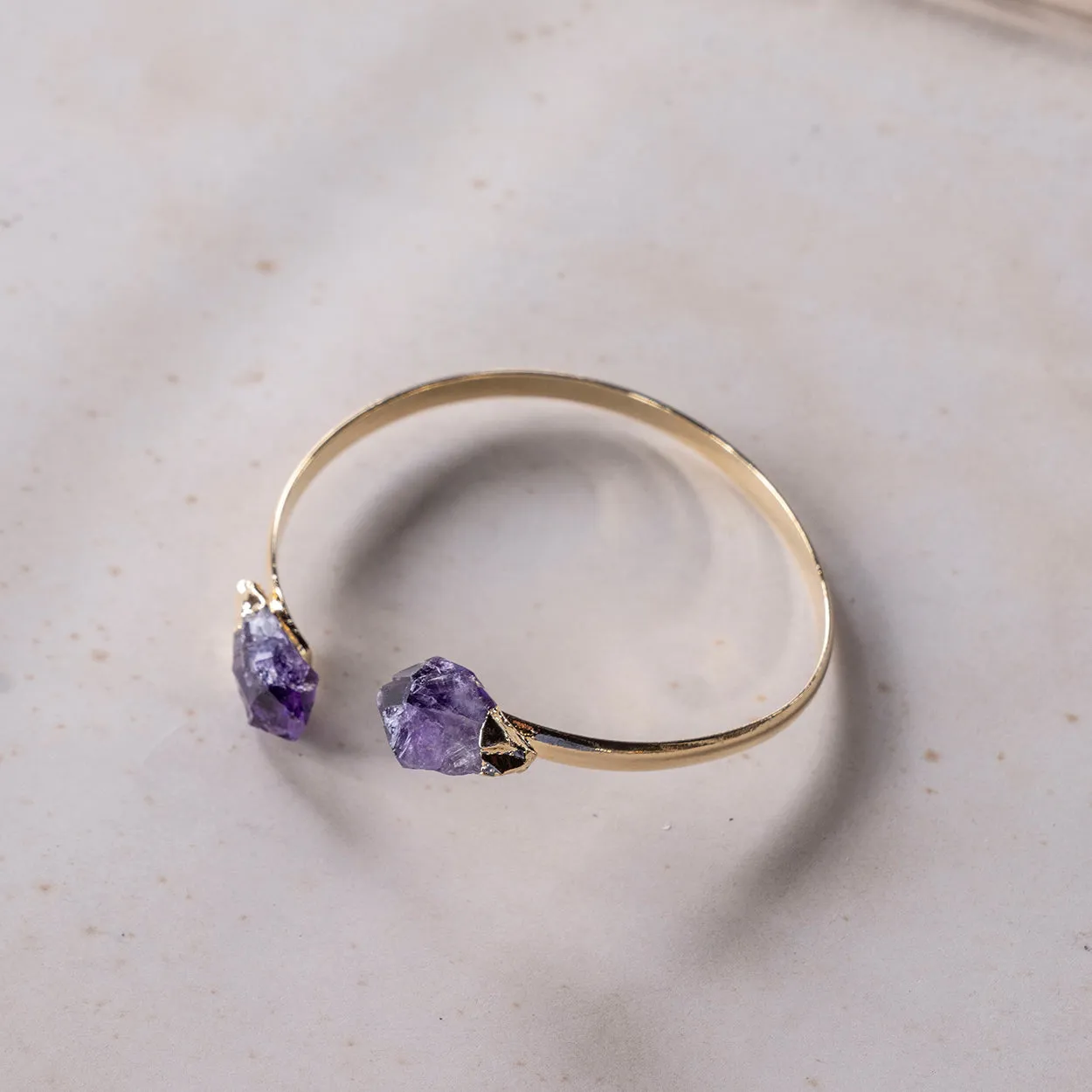 Elements Bracelet Amethyst Gold
