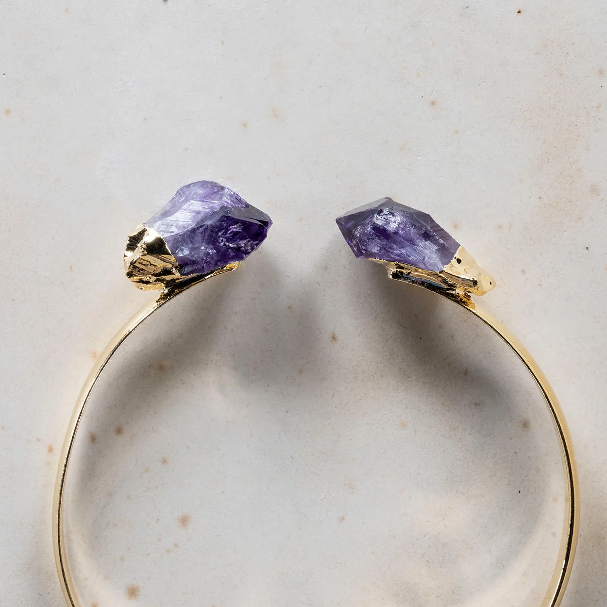 Elements Bracelet Amethyst Gold