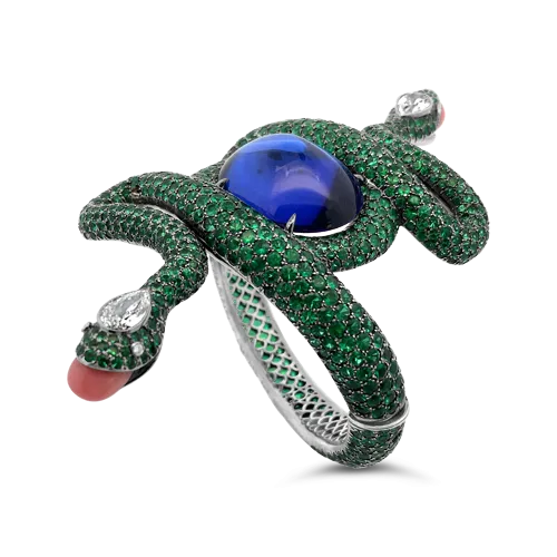 Emerald Serpenti Bangle Bracelet