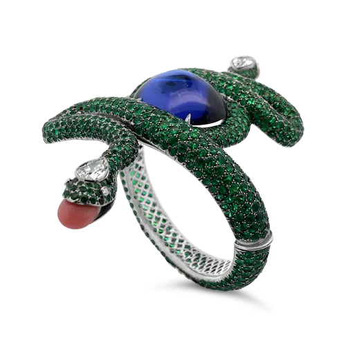 Emerald Serpenti Bangle Bracelet