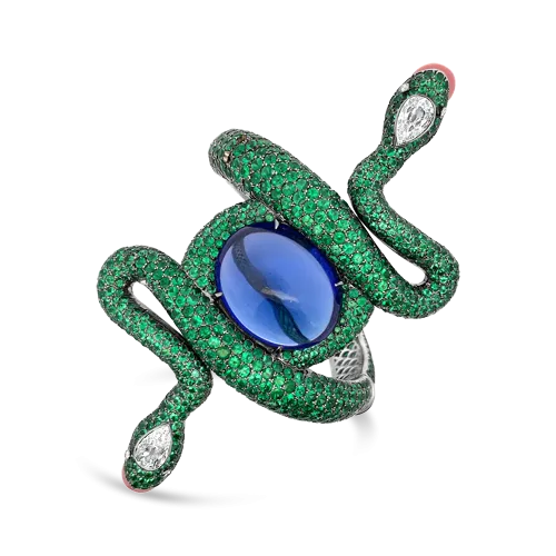 Emerald Serpenti Bangle Bracelet