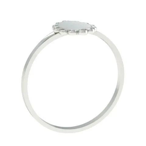Fancy Oval Signet Ring for Women - 8mm x 7mm