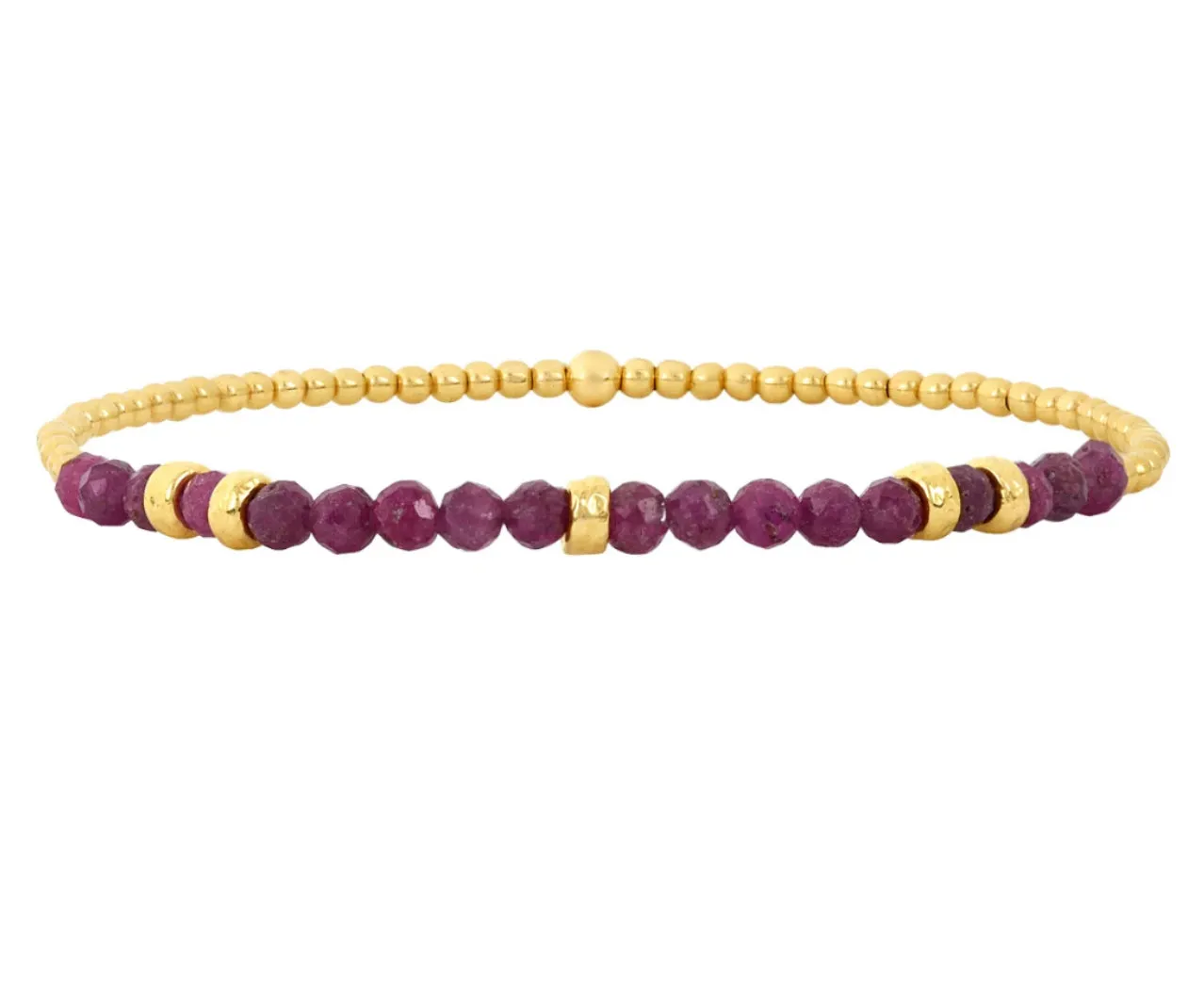 Gemstone and Rondelle Bracelet
