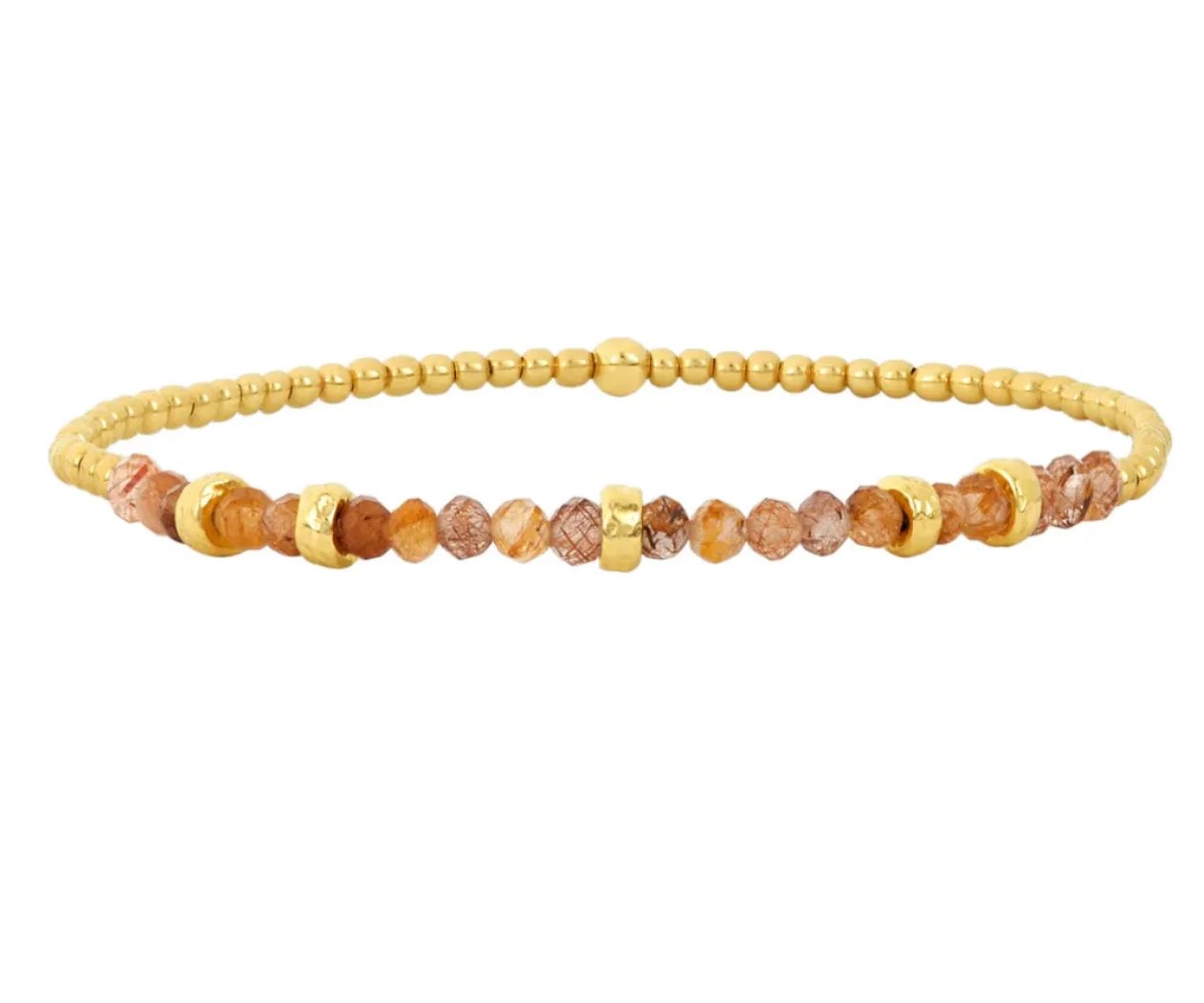 Gemstone and Rondelle Bracelet