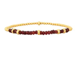 Gemstone and Rondelle Bracelet