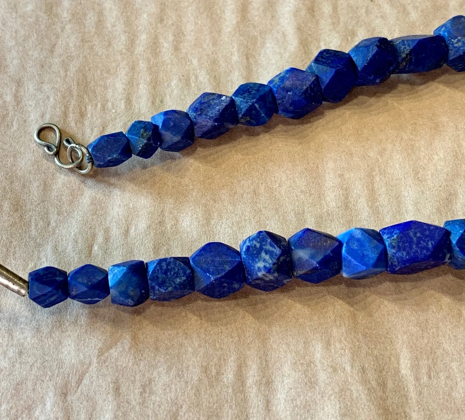 Graduated Afghan Lapis Cornerless Cubes