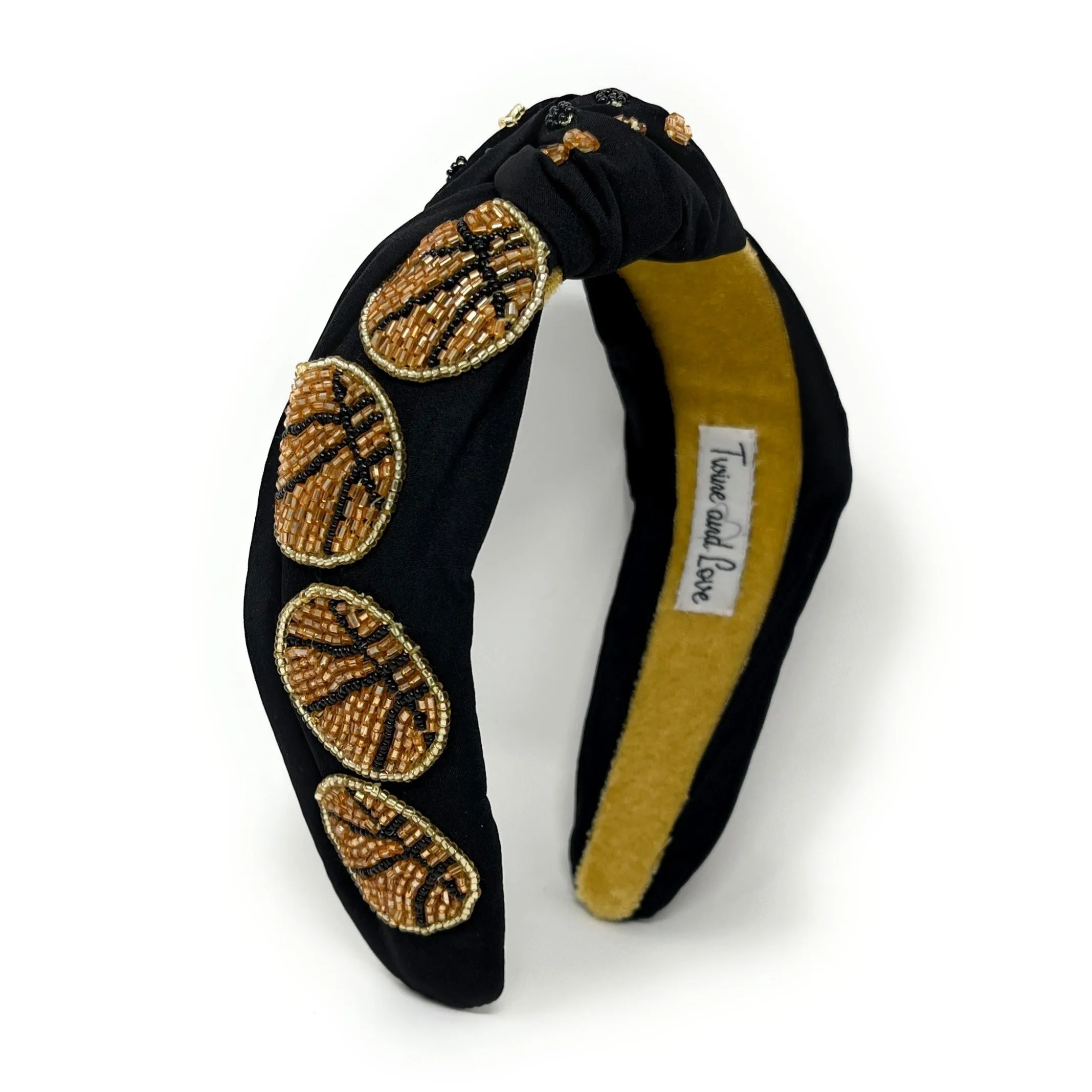 Hand Beaded Basketball Knot Headband