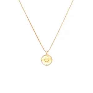 Horseshoe Coin Necklace | Gold