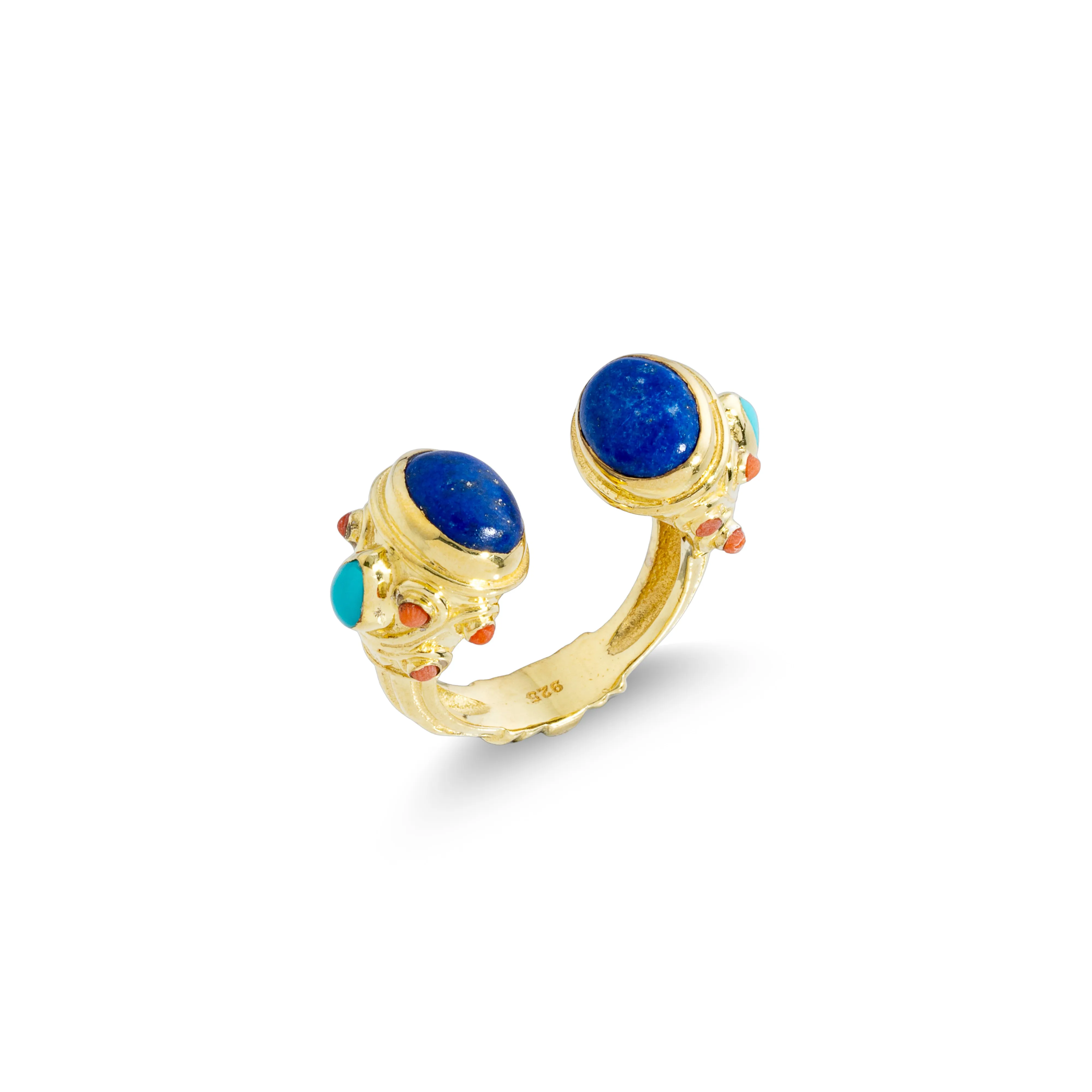 Hunter Gemstone Ring, Gold Vermeil