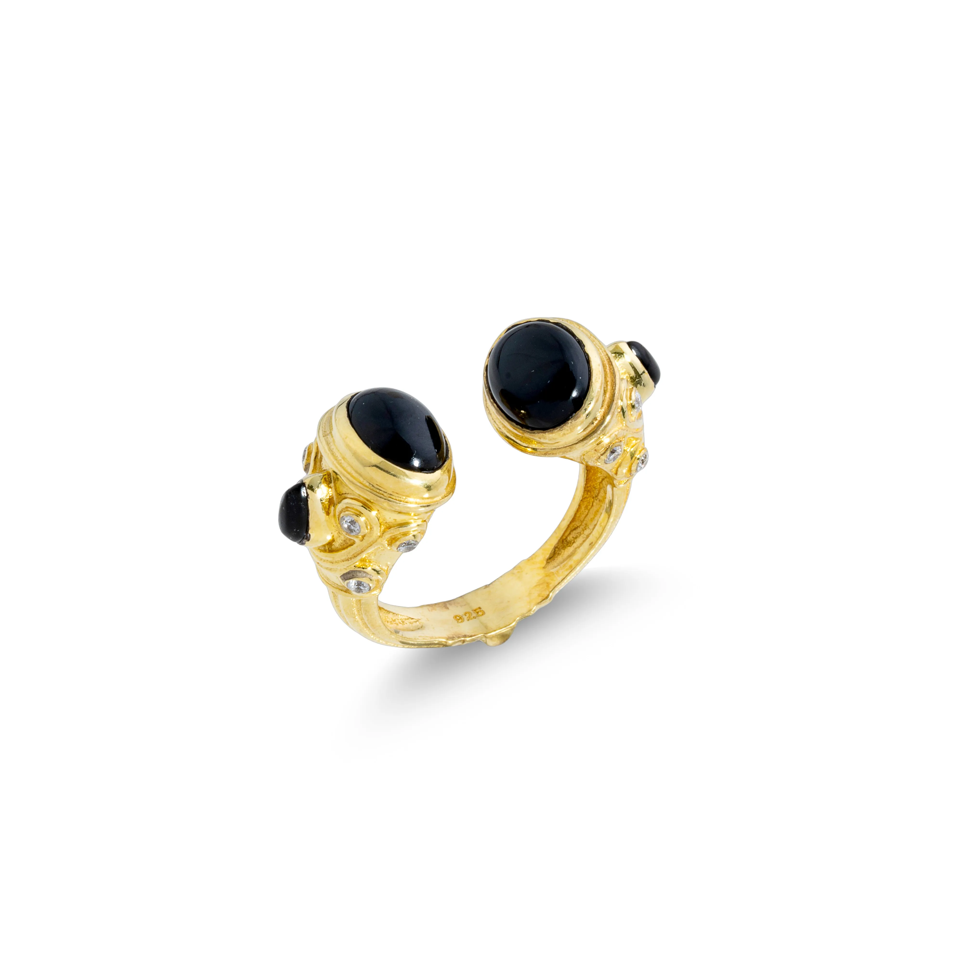Hunter Gemstone Ring, Gold Vermeil