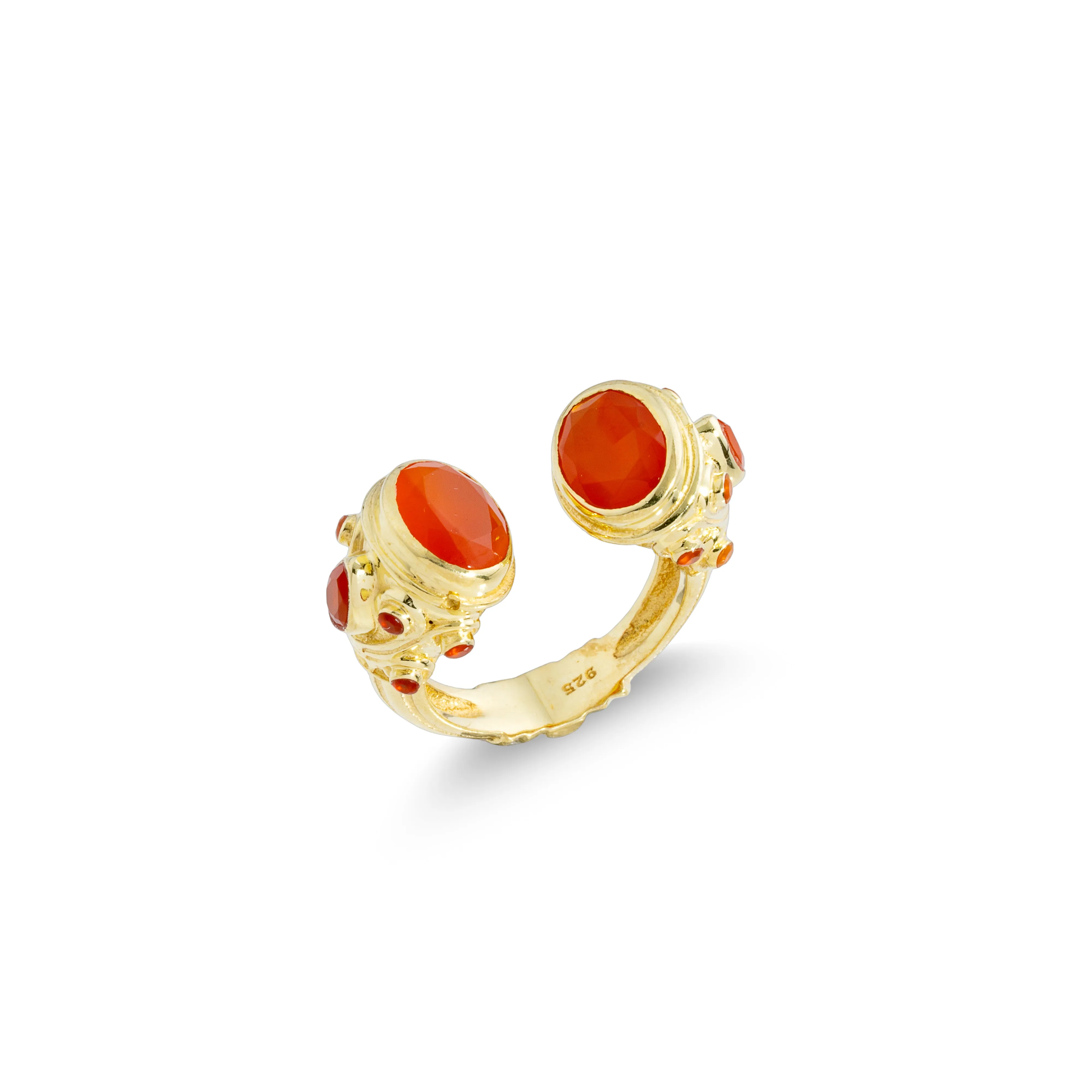 Hunter Gemstone Ring, Gold Vermeil