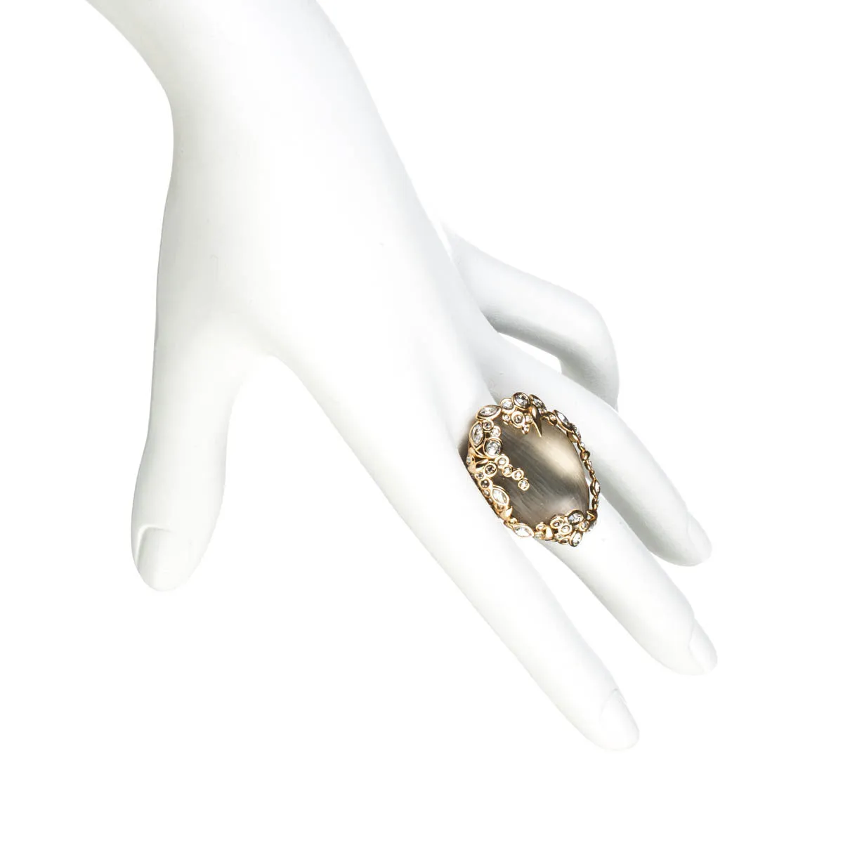 Imperial Crystal Lace Cocktail Ring