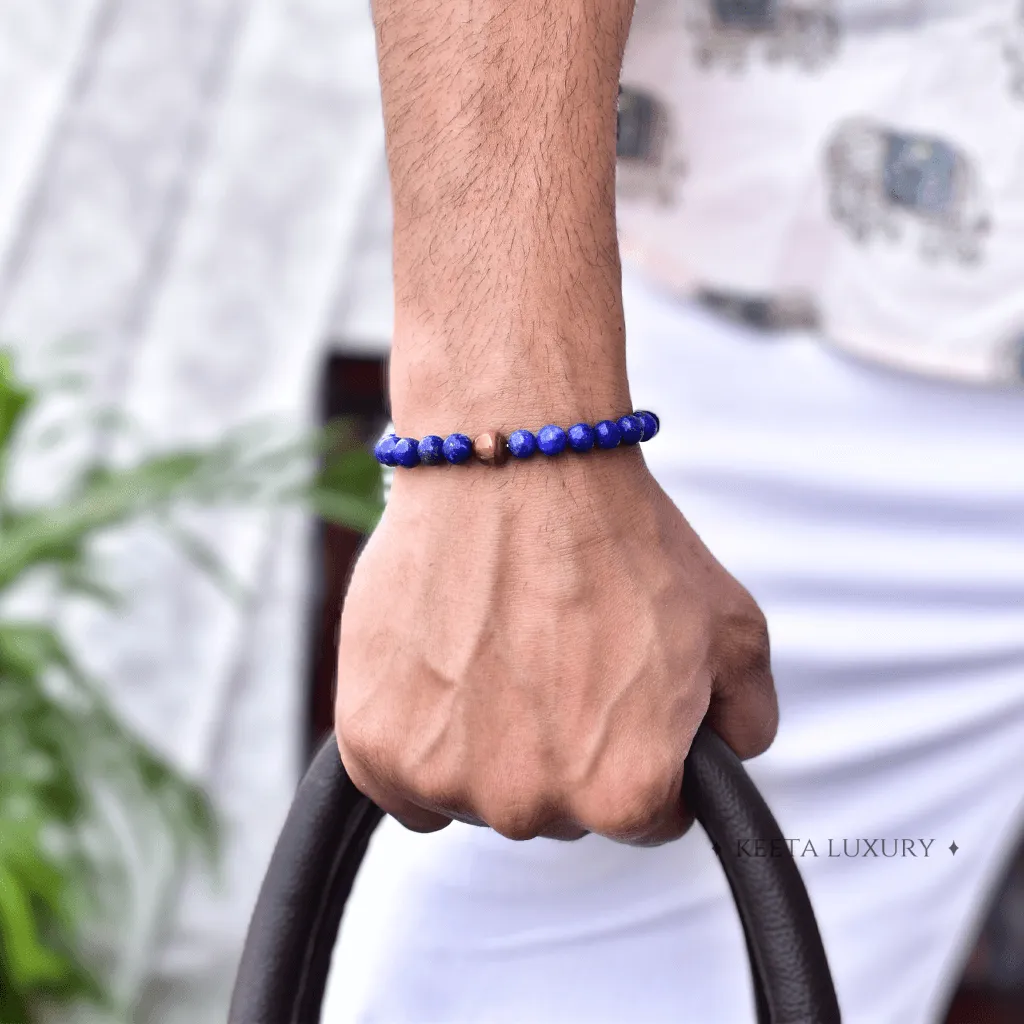 Lapis Prince- Tiger Eye And Lapis Lazuli Bracelets
