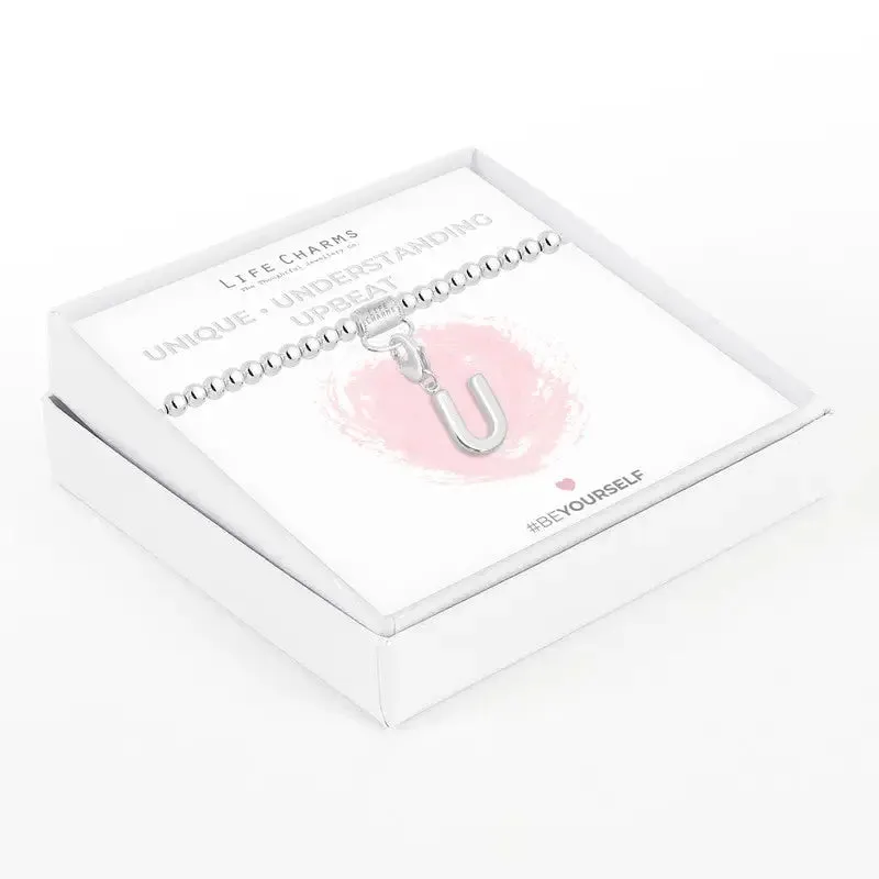 Life Charm Initial Charm Bracelet - Choose your Letter